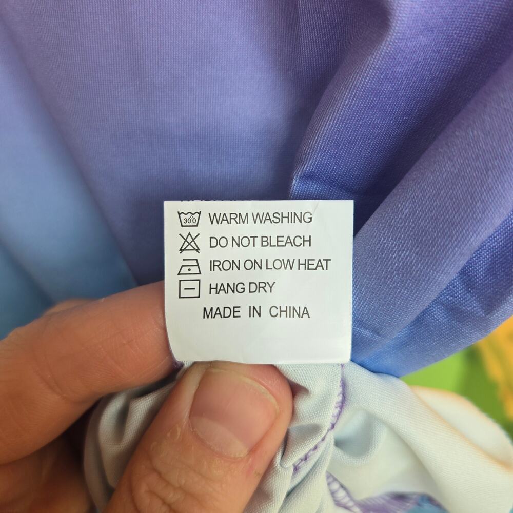NWOT XS Purple/Blue Ombre/Gradient Crewneck Fitted Longsleeve Top [0166] - Picture 7 of 8